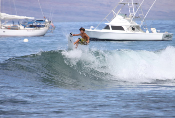 Lahaina Harbor surfing